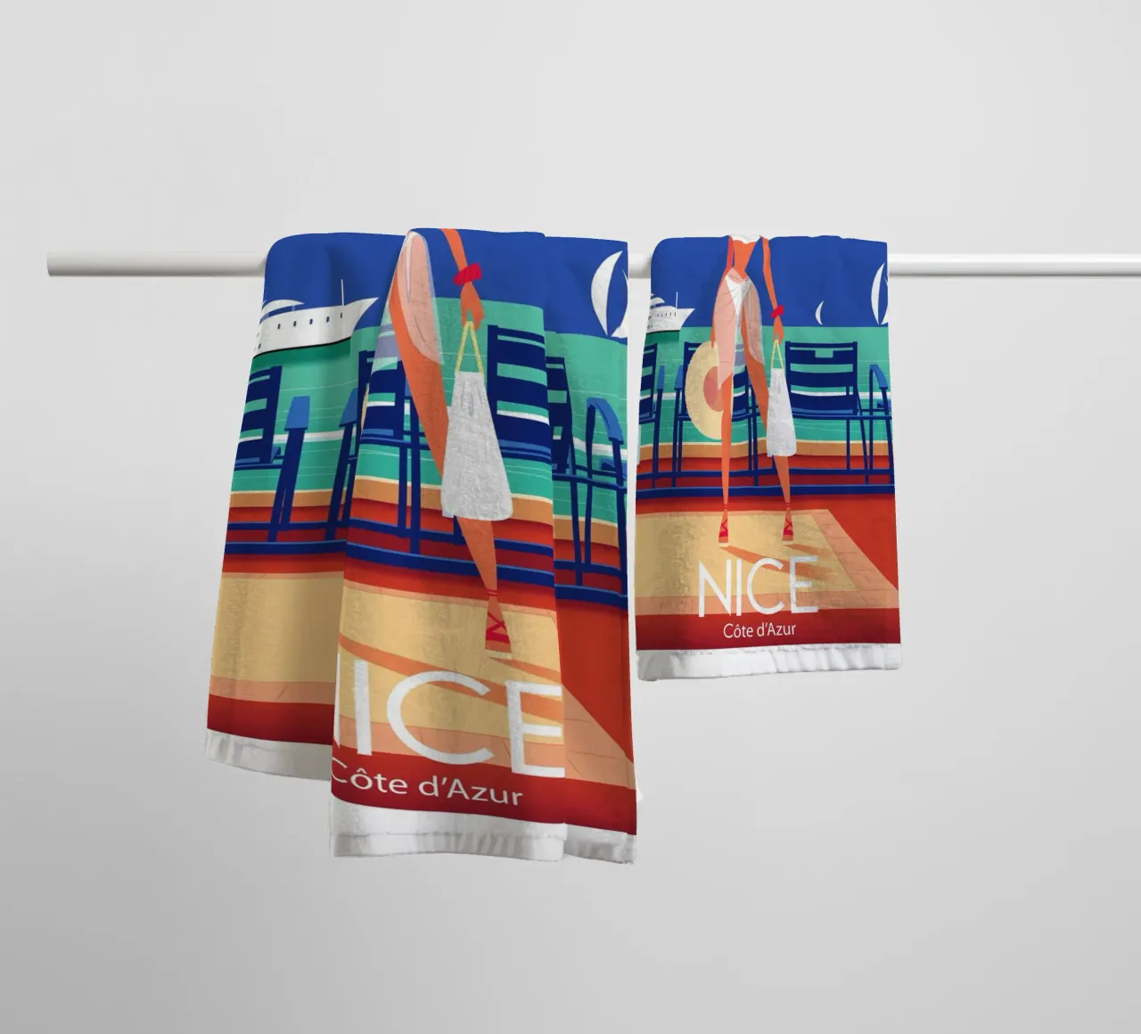 Nice Côte d'Azur towel by Raphaël Delerue
