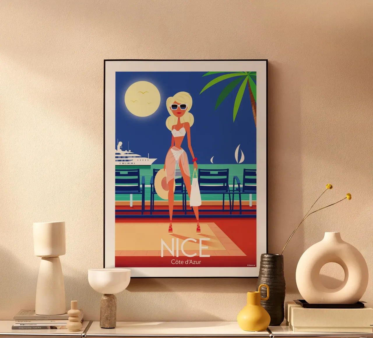 Nice Côte d'Azur acrylic glass by Raphaël Delerue