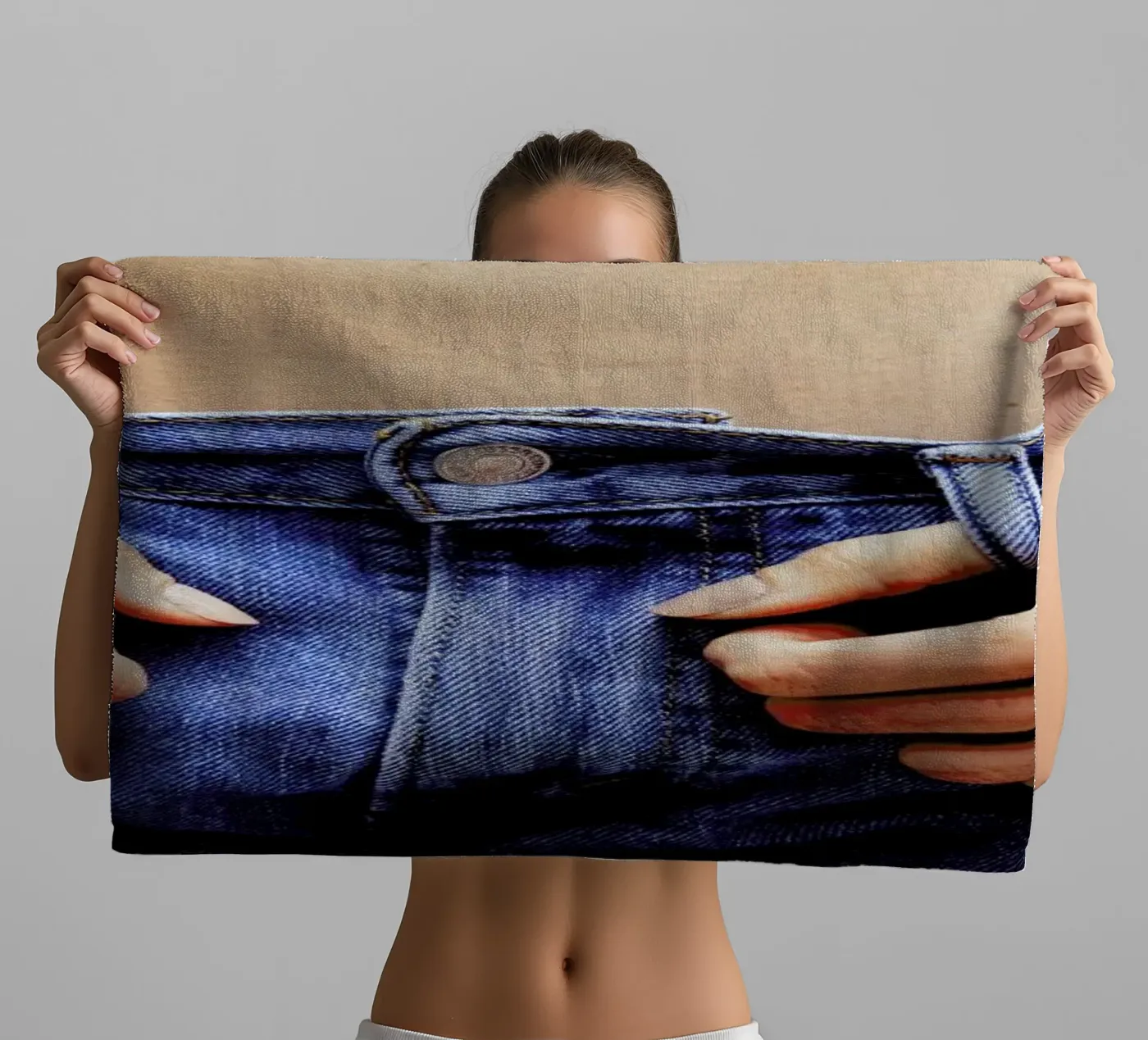 Denim badhanddoek van Aysha Banos