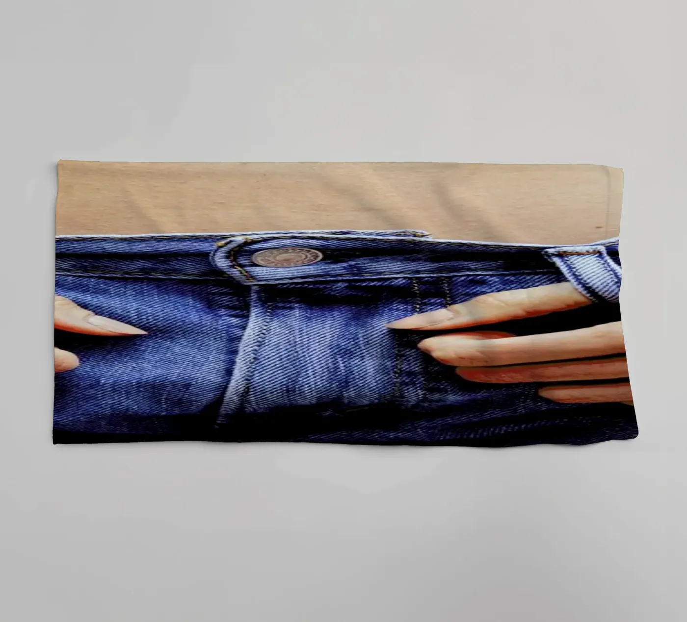Denim badhanddoek van Aysha Banos