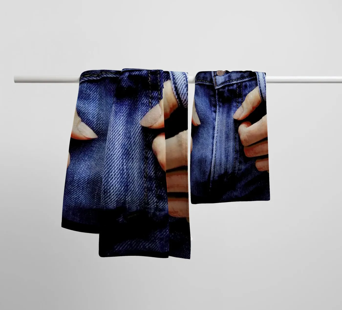 Denim badhanddoek van Aysha Banos