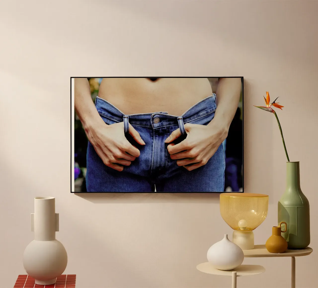 Denim plexiglass da Aysha Banos