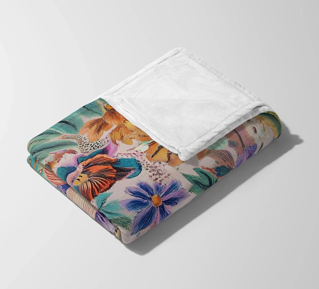 Motivo floreale vintage chic coperta in pile da Carinaprint