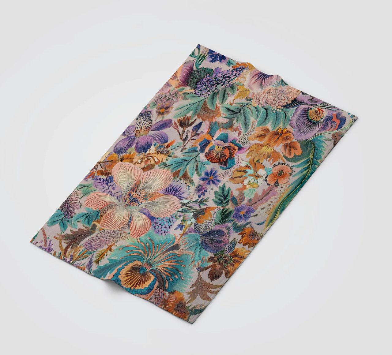 Motivo floreale vintage chic coperta in pile da Carinaprint
