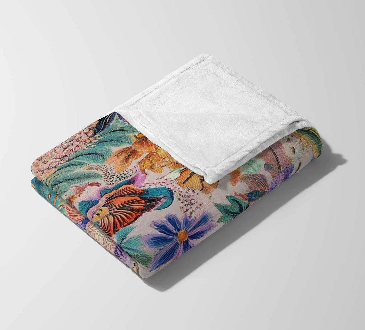Motivo floreale vintage chic coperta in pile da Carinaprint