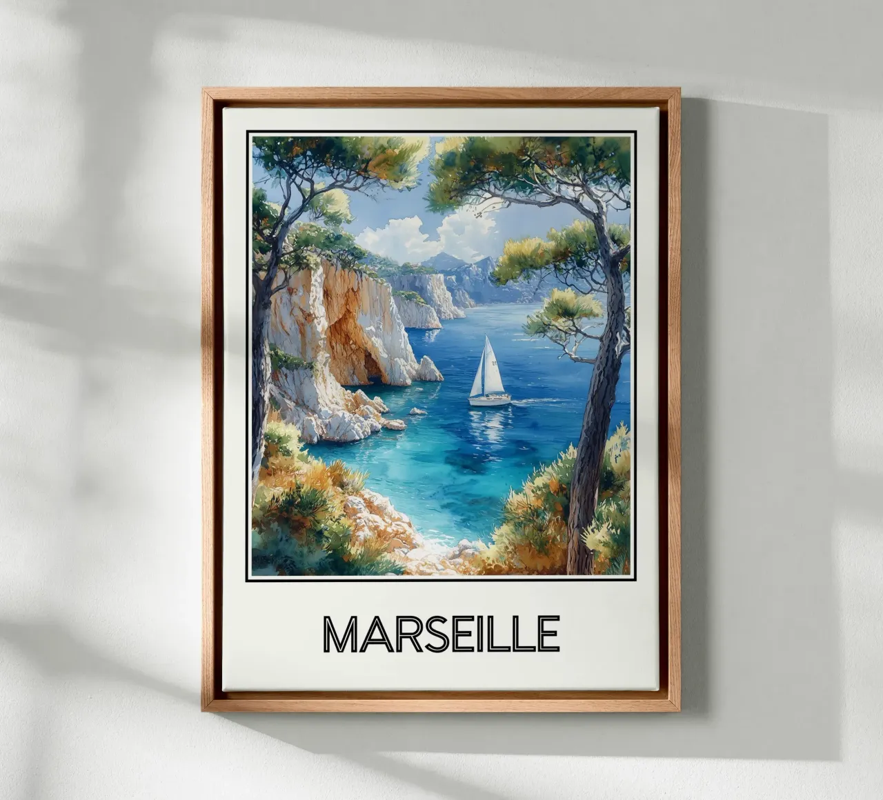 Marsiglia tela con Cornice a cassetta da Frame the World