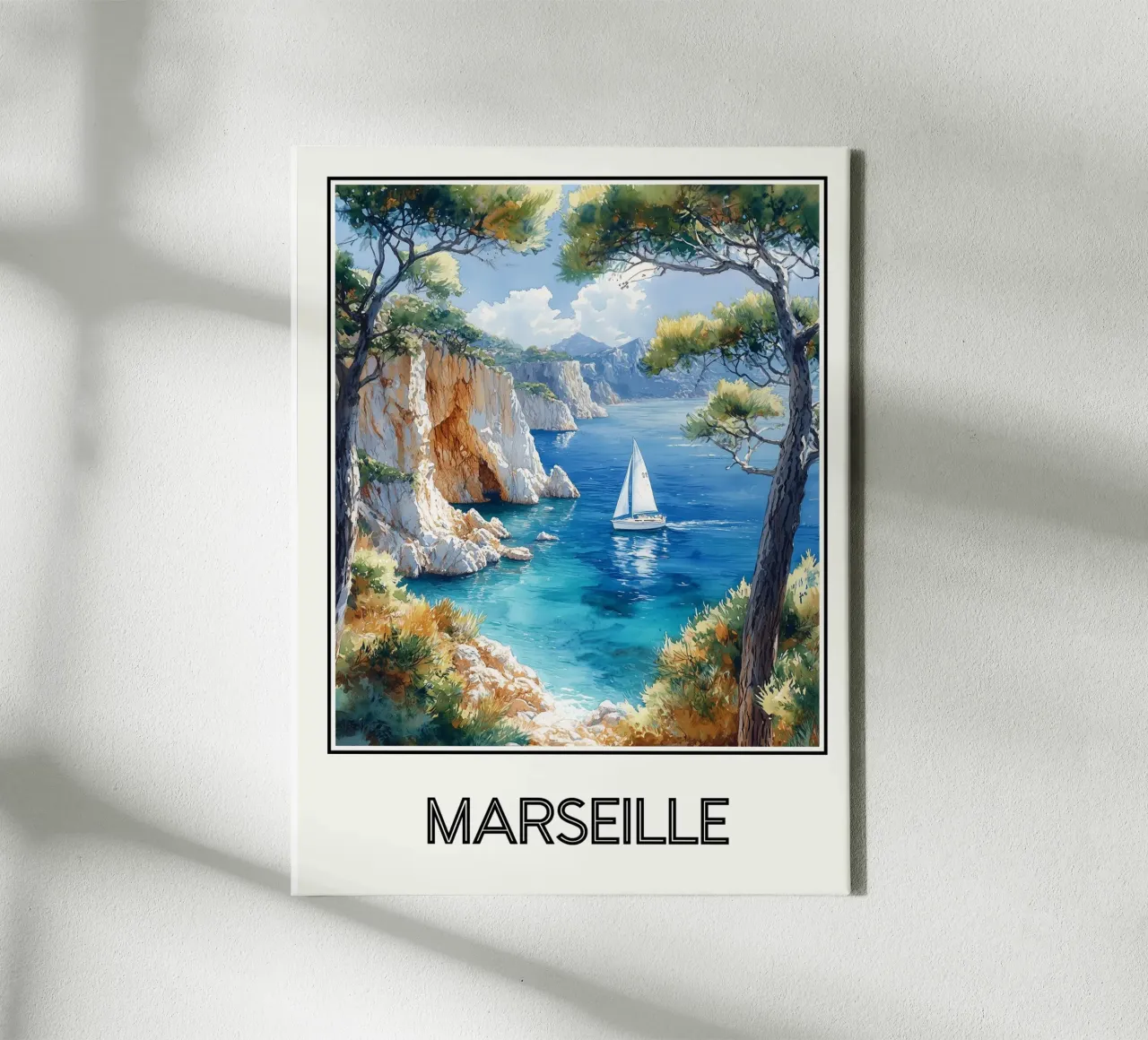 Marsiglia tela con Cornice a cassetta da Frame the World