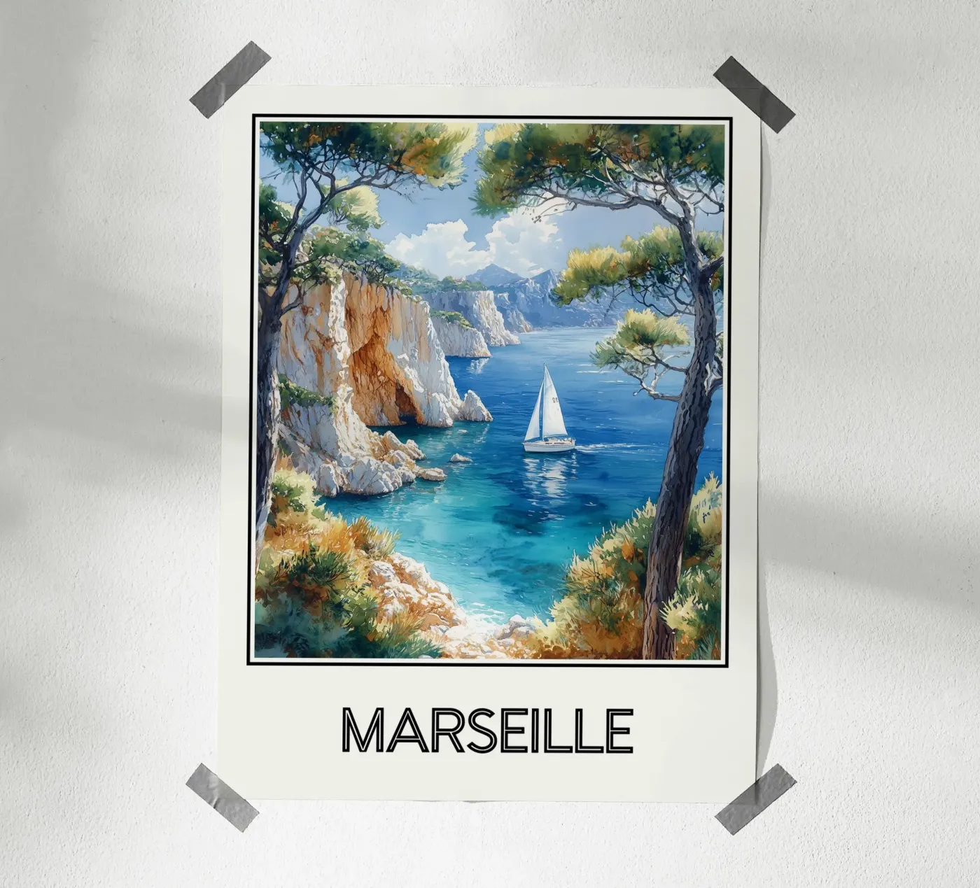 Poster Marsiglia Francia poster da Frame the World