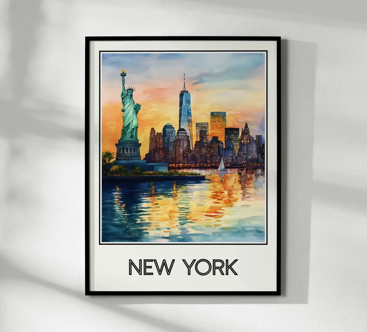 Nueva York poster con marco de aluminio de Frame the World