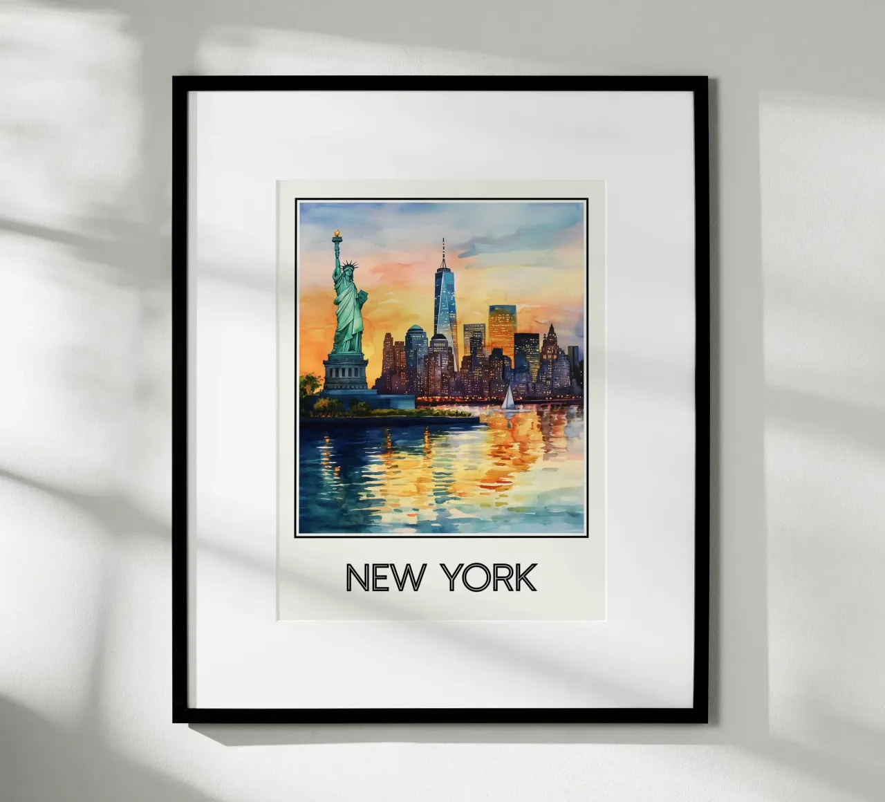 Nueva York poster con marco de aluminio de Frame the World
