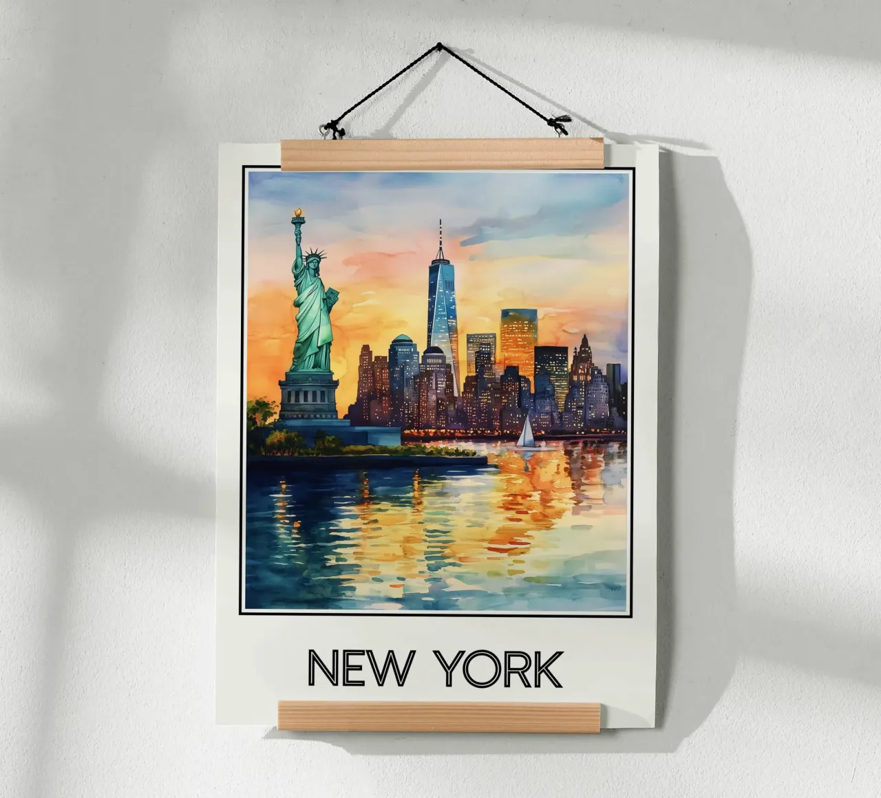 Nueva York poster con marco de aluminio de Frame the World