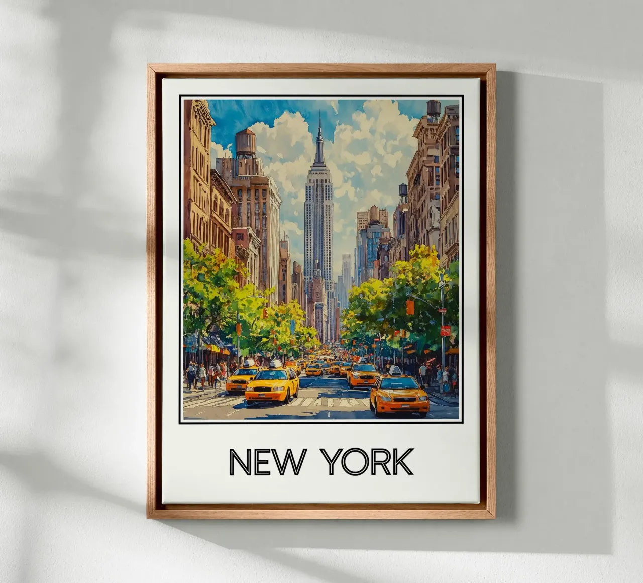 New York tela con Cornice a cassetta da Frame the World