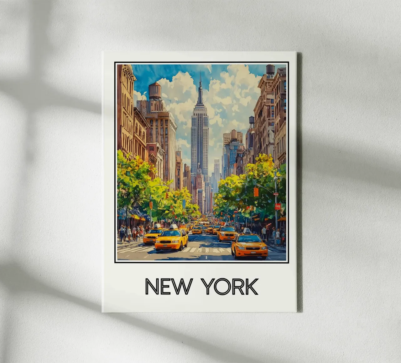 New York tela con Cornice a cassetta da Frame the World