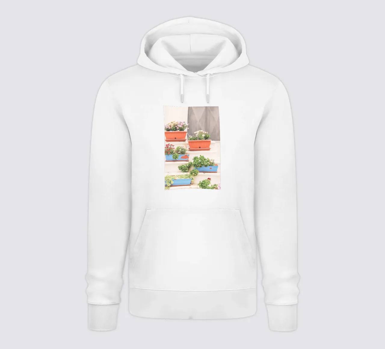 Puglia, Italia I La scala di fiori in un villaggio felpa con cappuccio da Julie Travel Photography