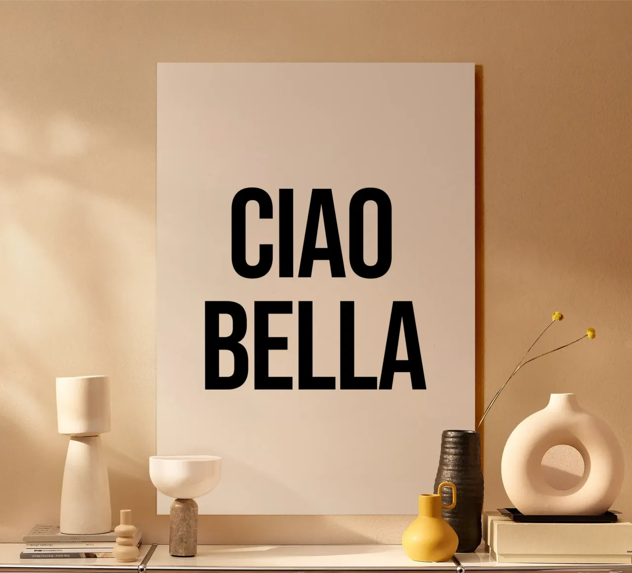 Ciao Bella plexiglass da Paigaam Studio