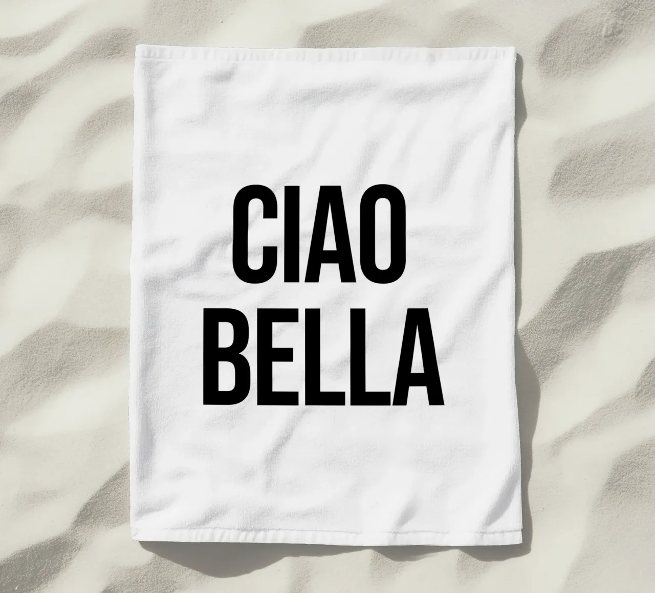 Ciao Bella telo mare da Paigaam Studio