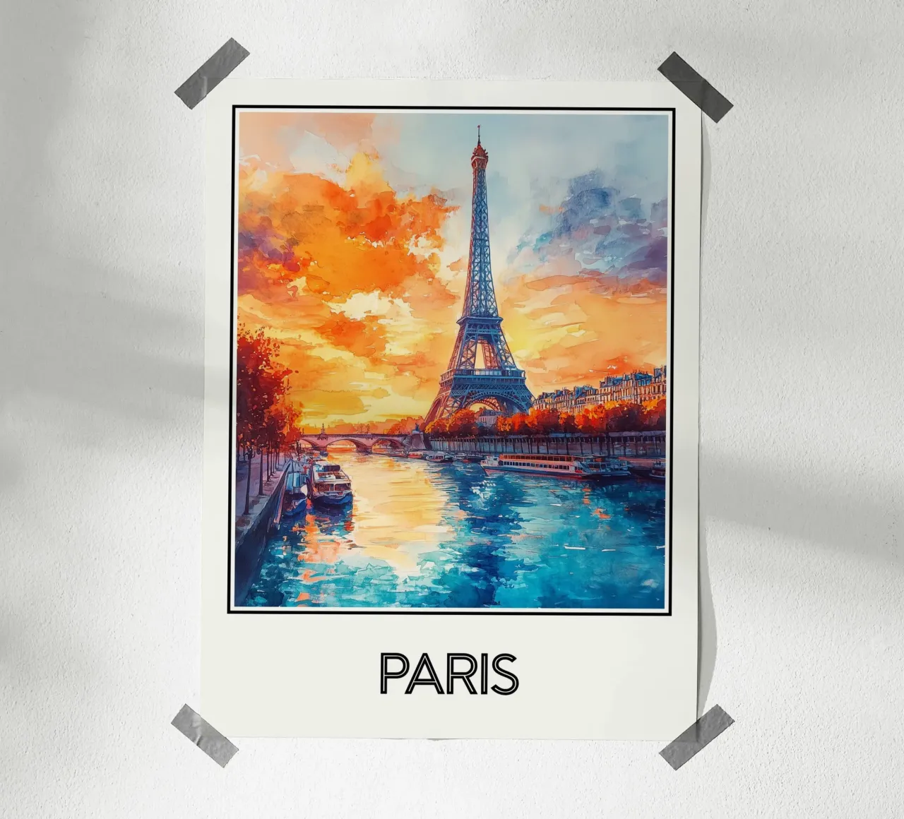 Parigi poster con telaio in alluminio da Frame the World