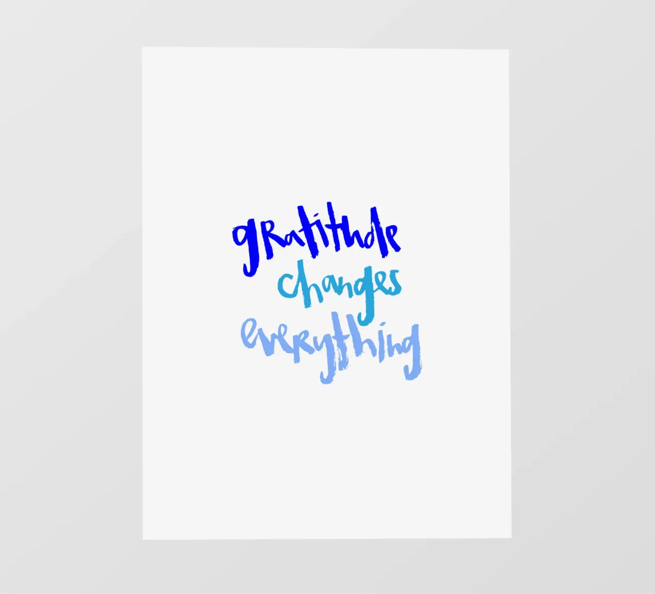 Gratitude telo in pvc da Brushmeetspaper