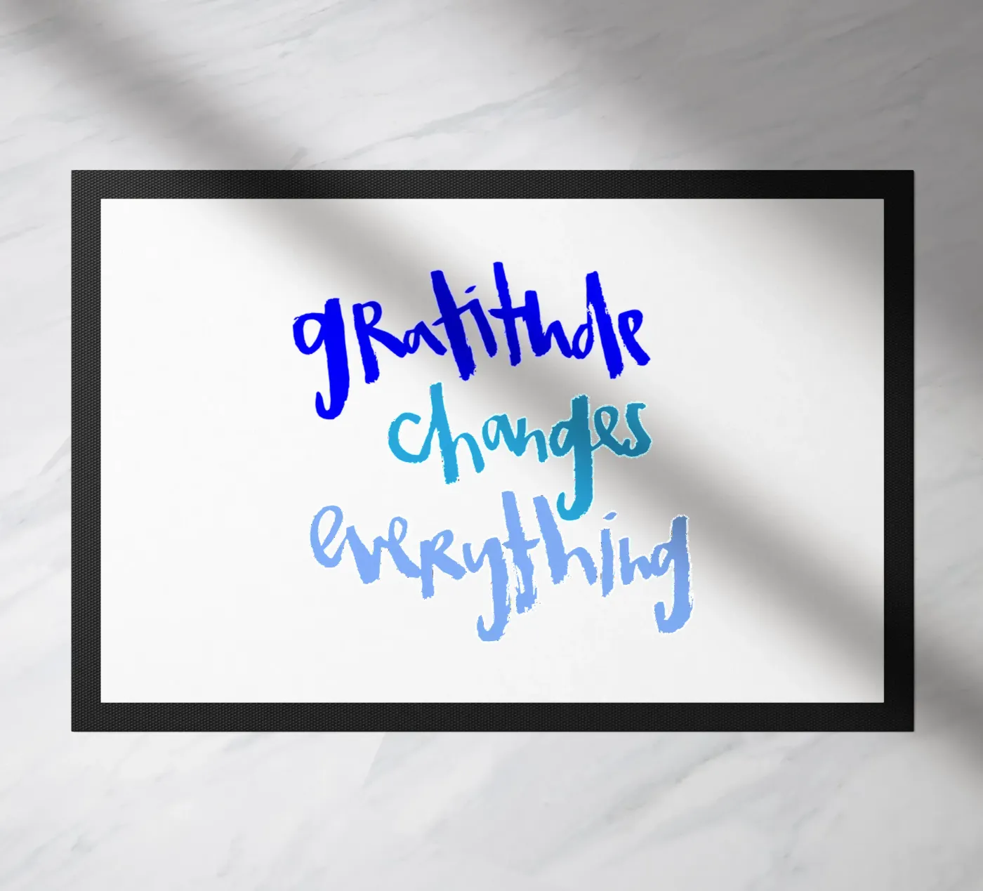 Gratitude doormat by Brushmeetspaper