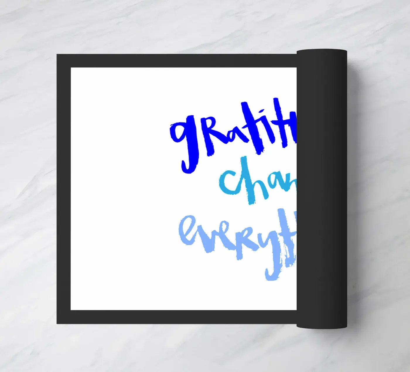 Gratitude doormat by Brushmeetspaper