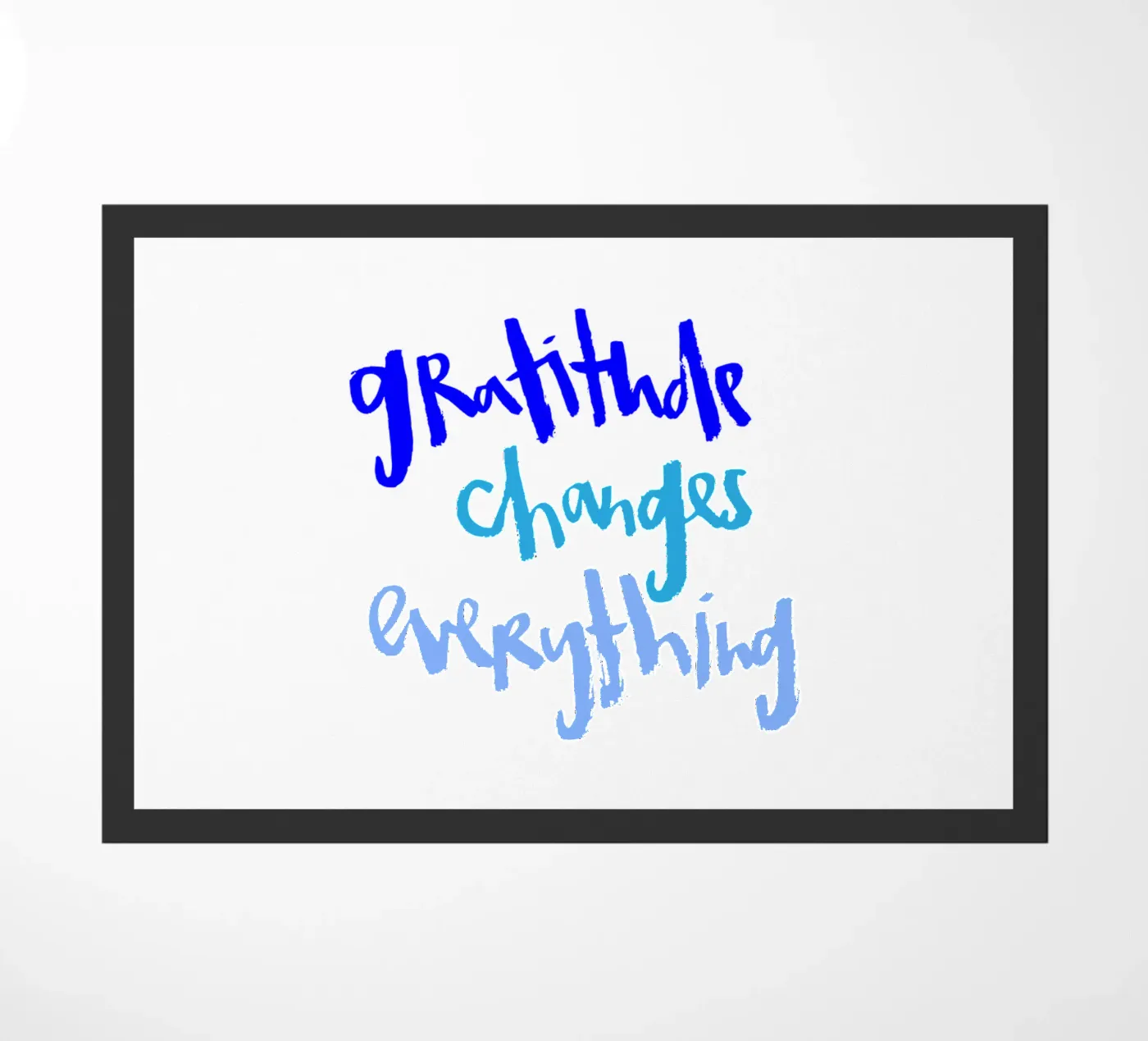 Gratitude doormat by Brushmeetspaper