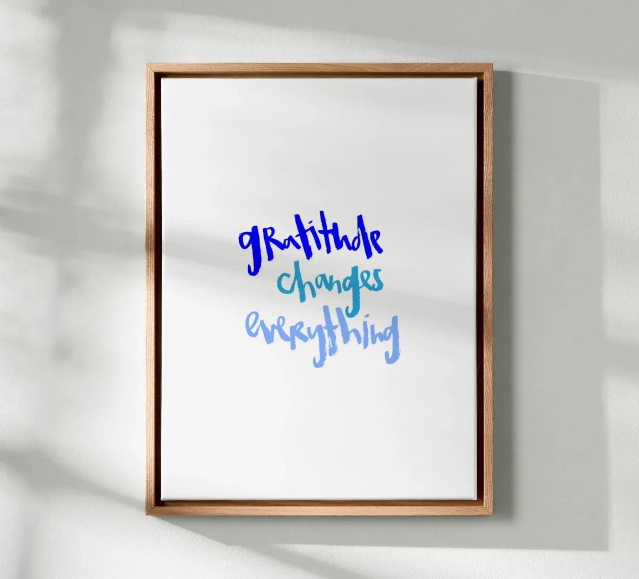 Gratitude tela con Cornice a cassetta da Brushmeetspaper