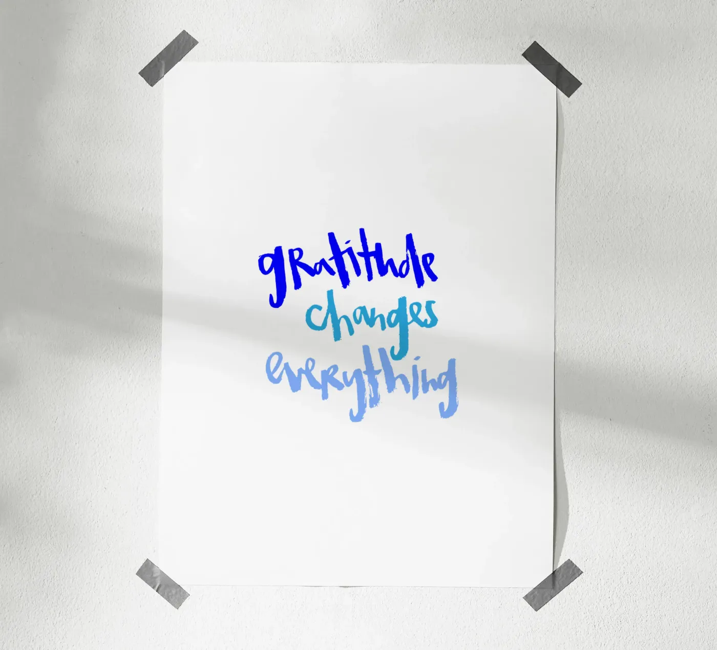 Gratitude poster van Brushmeetspaper