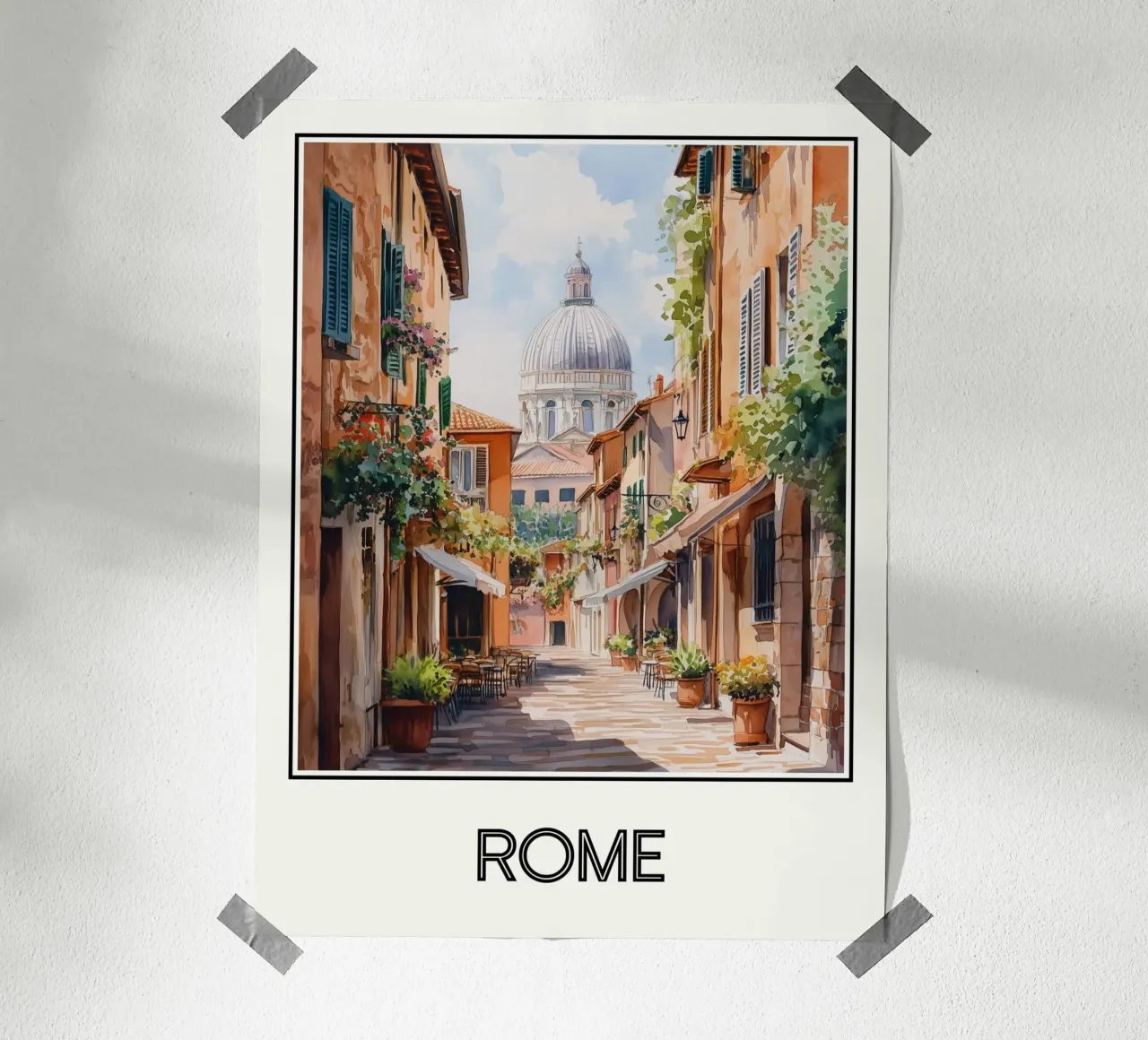 Roma poster con telaio in alluminio da Frame the World