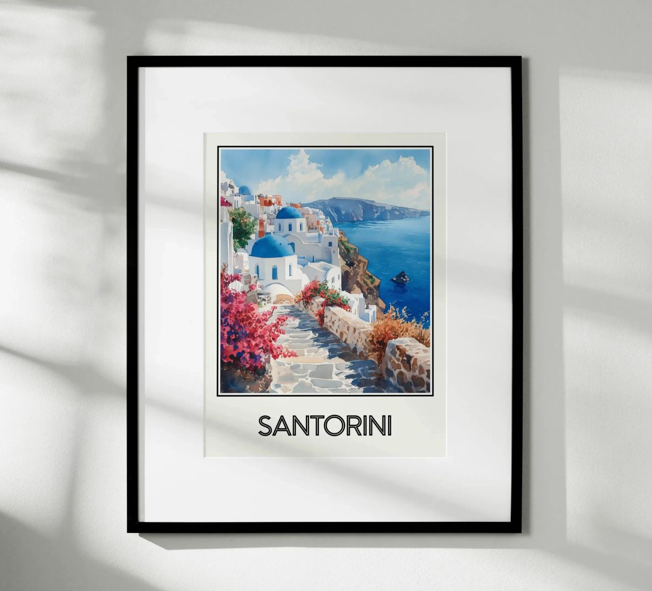 Santorin poster da Frame the World