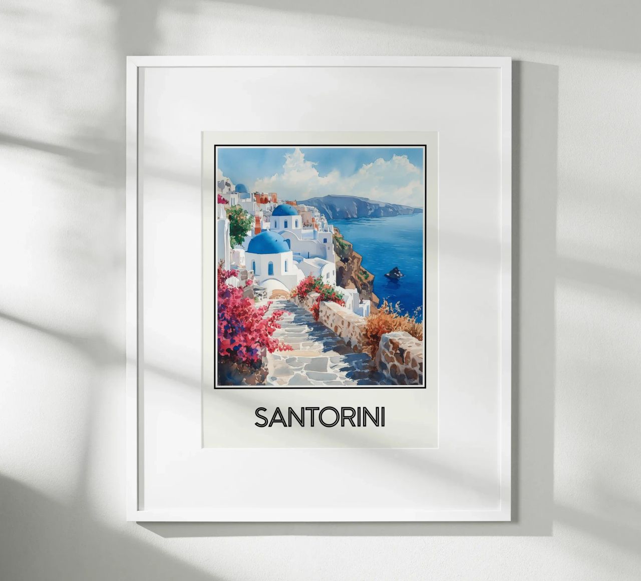 Santorin poster da Frame the World
