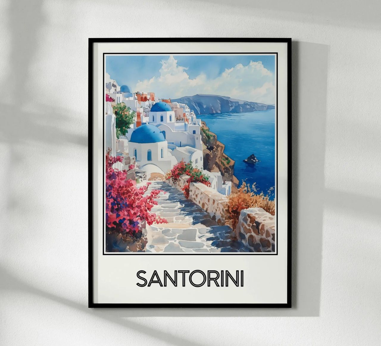 Santorin poster da Frame the World
