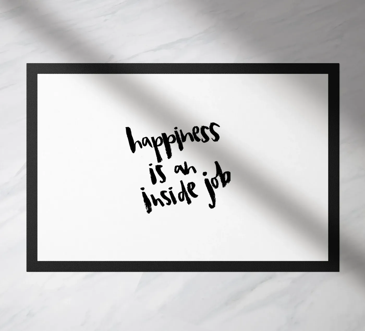 Happy Fußmatte von Brushmeetspaper