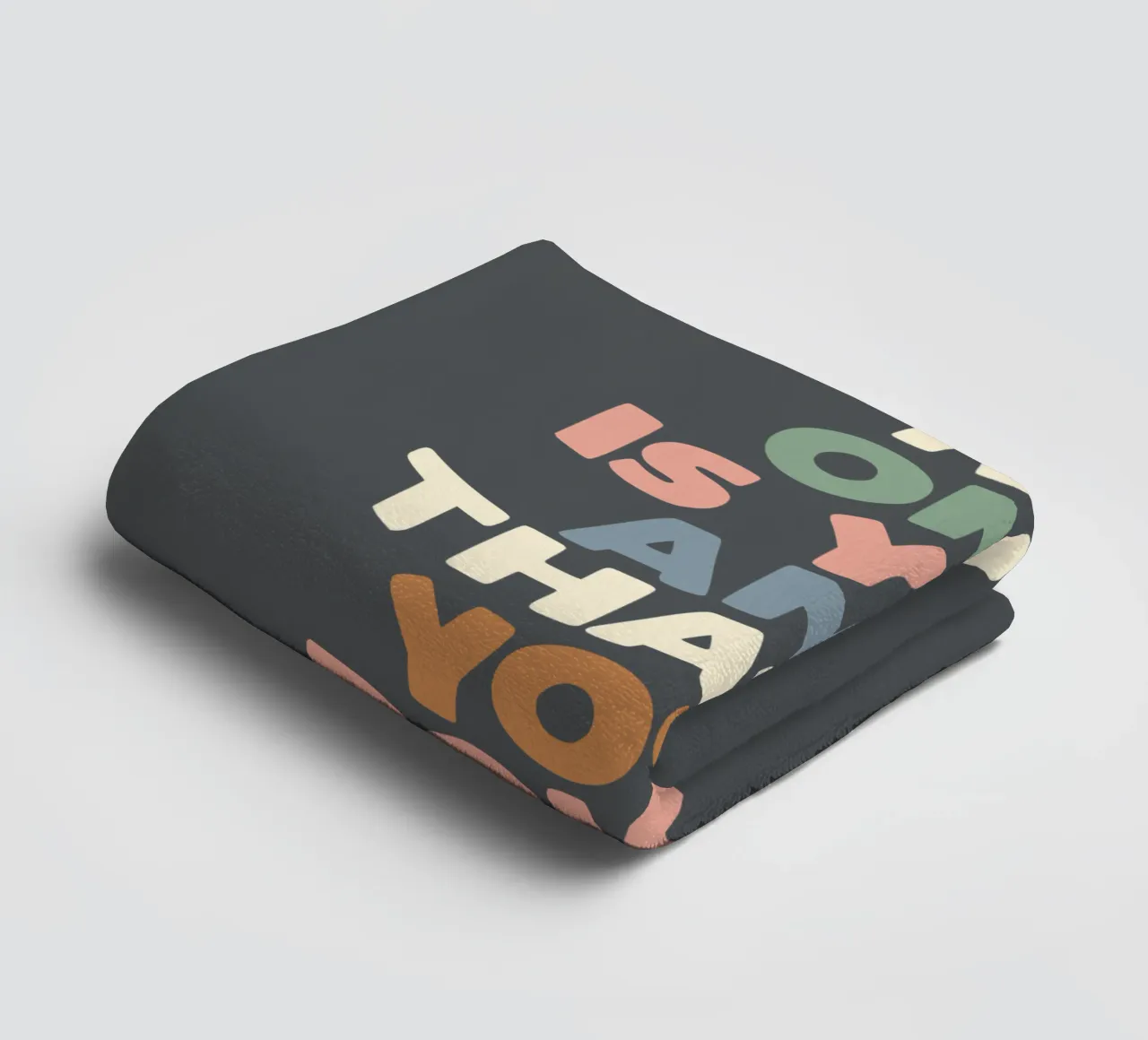 Nadie eres tú y ése es tu poder Typografie Design toalla de baño de THE MOTIVATED TYPE