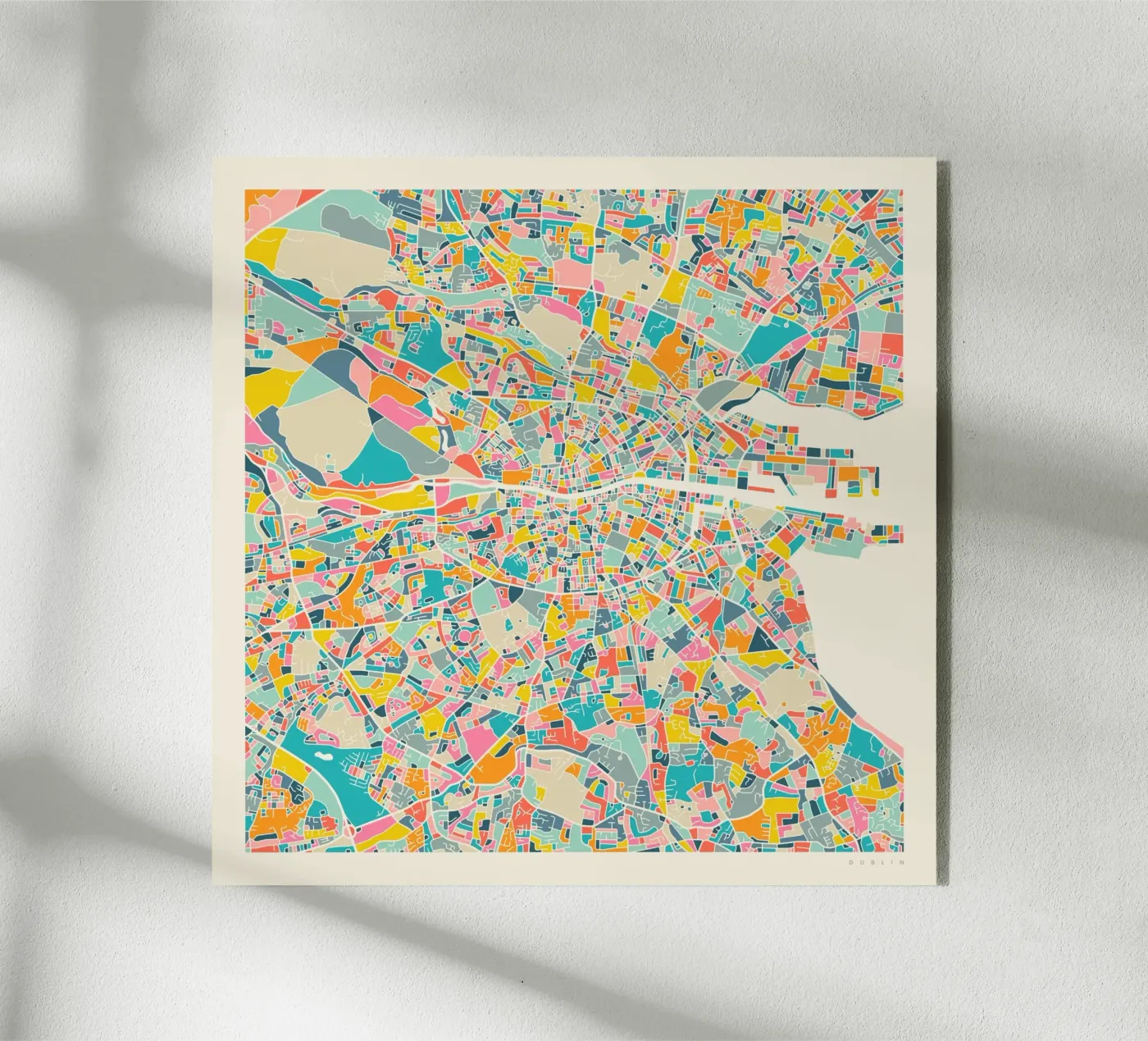 DUBLIN MAP plexiglas de Jazzberry Blue