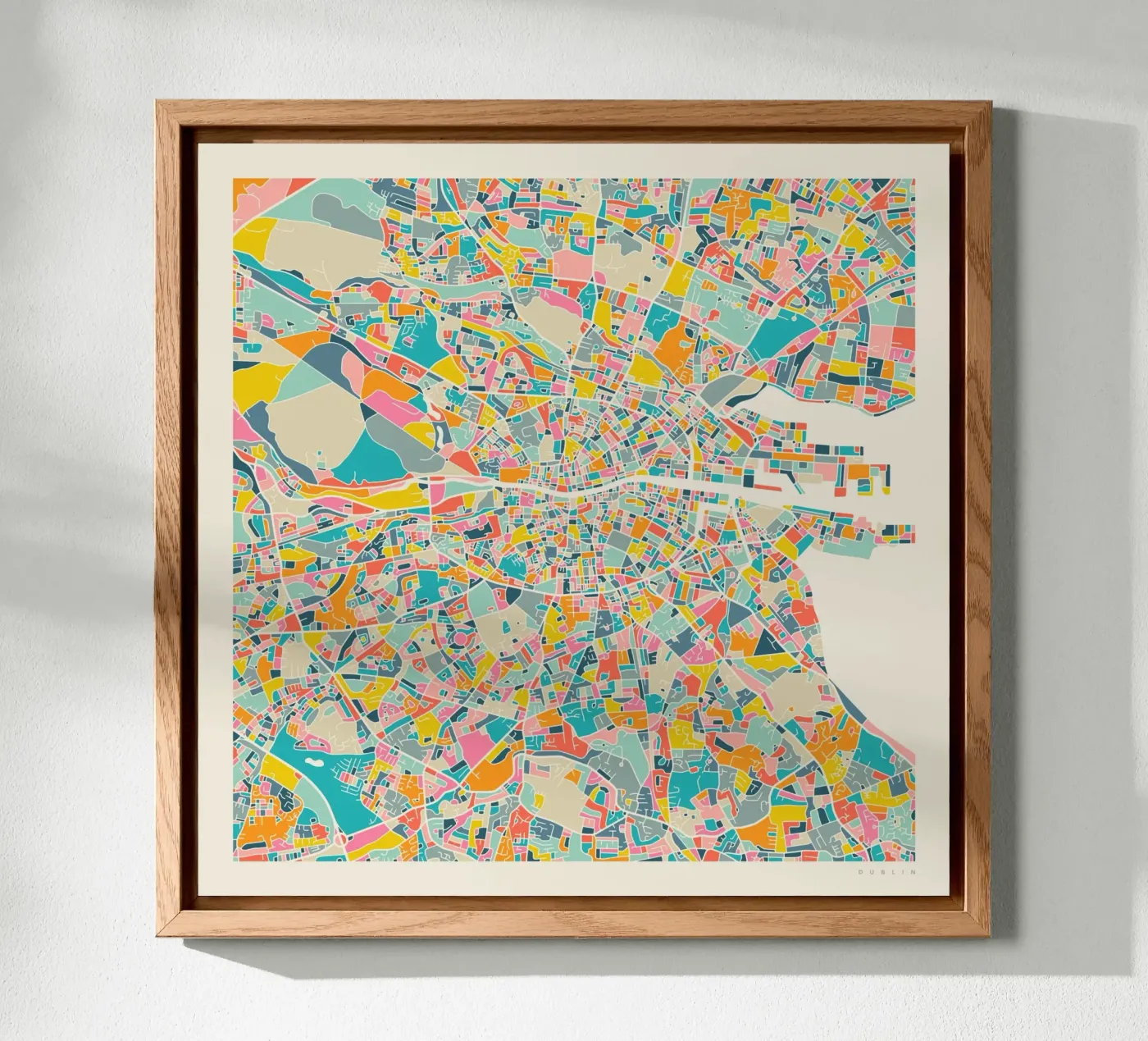 DUBLIN MAP alluminio dibond da Jazzberry Blue