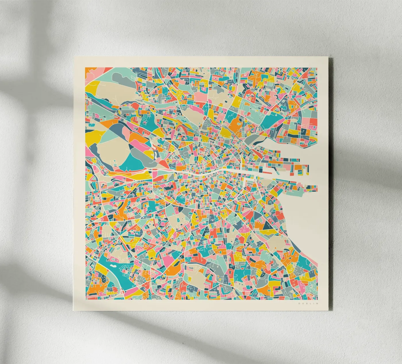 DUBLIN MAP alluminio dibond da Jazzberry Blue