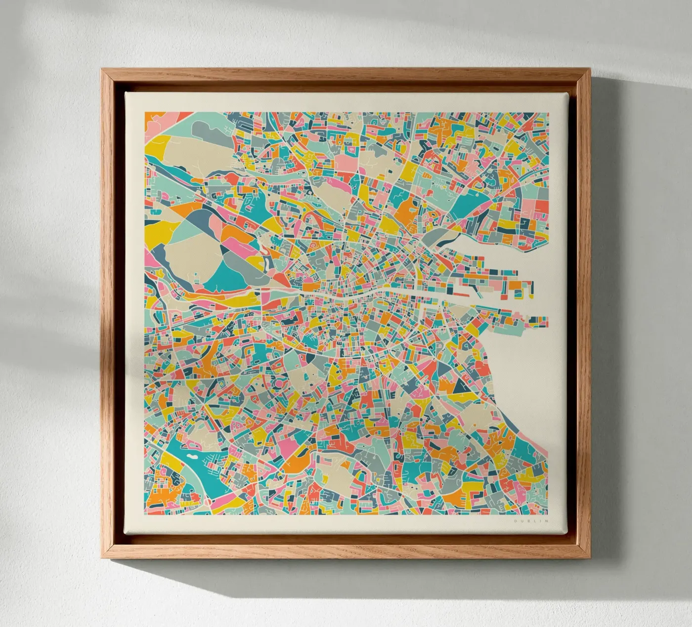 DUBLIN MAP canvas by Jazzberry Blue