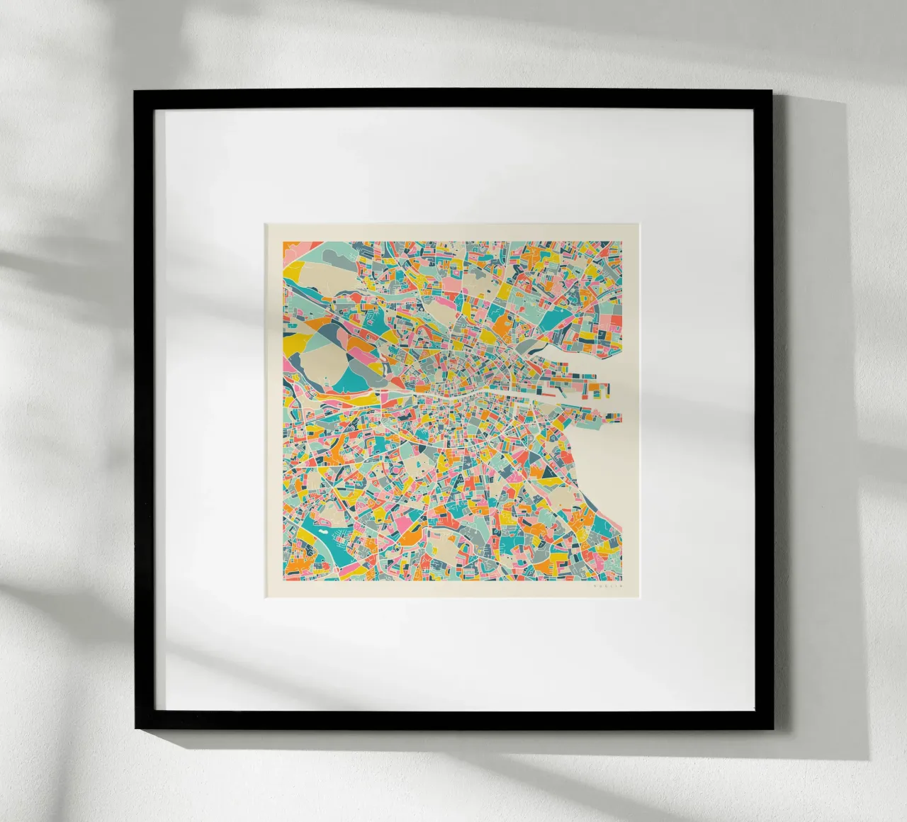 DUBLIN MAP poster da Jazzberry Blue