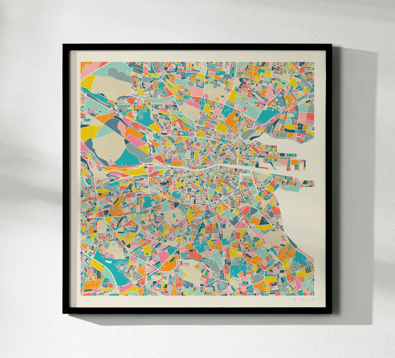 DUBLIN MAP poster da Jazzberry Blue