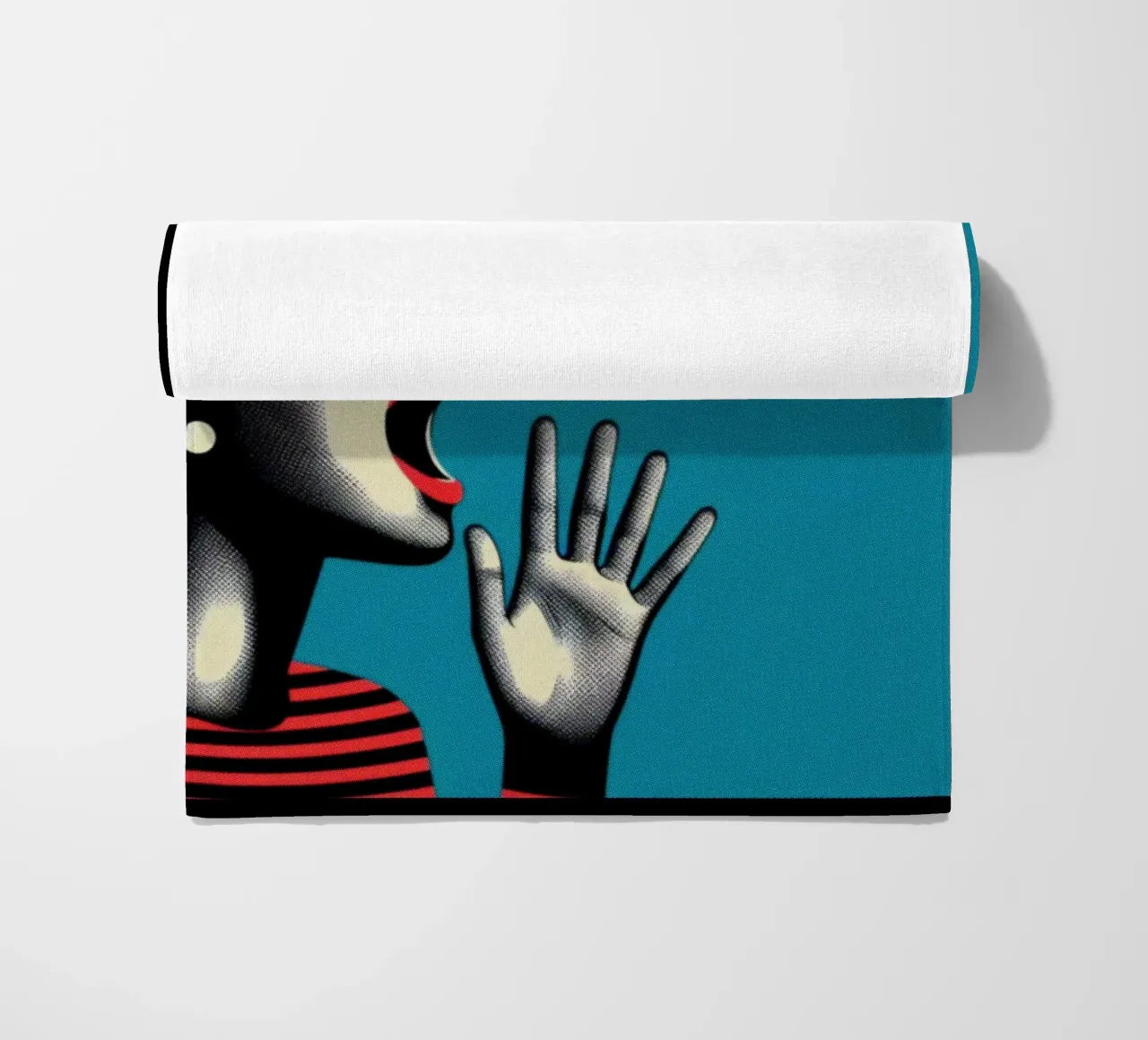 Don't Panic - Vintage poster print beach towel by posterprints-by-nomad