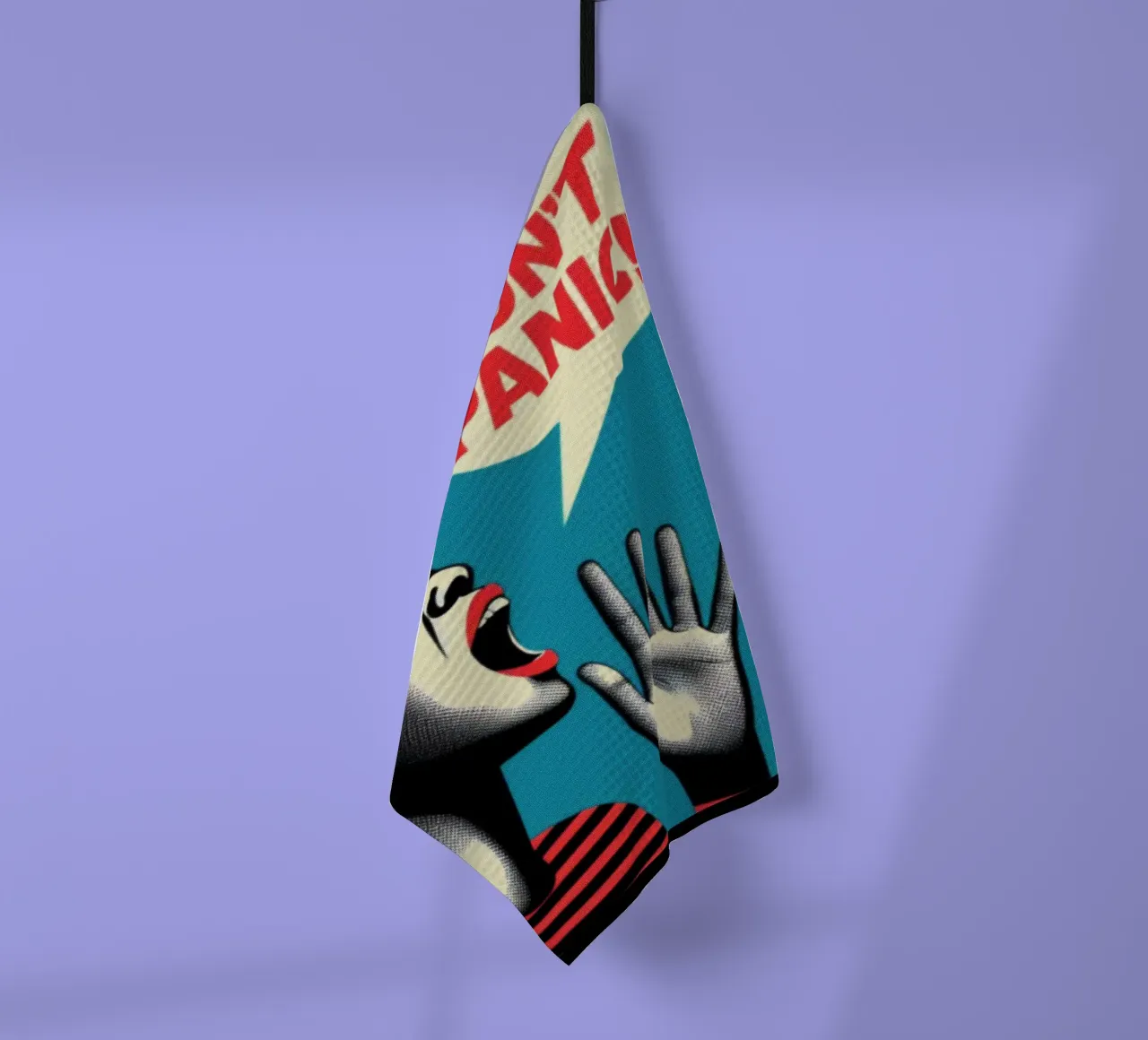 Don't Panic - Impression d'affiches vintage torchon de posterprints-by-nomad