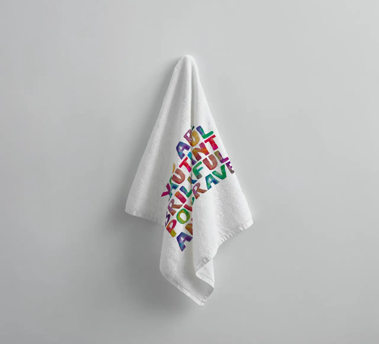 Je bent prachtig briljant krachtig en dapper Regenbogen badhanddoek van THE MOTIVATED TYPE