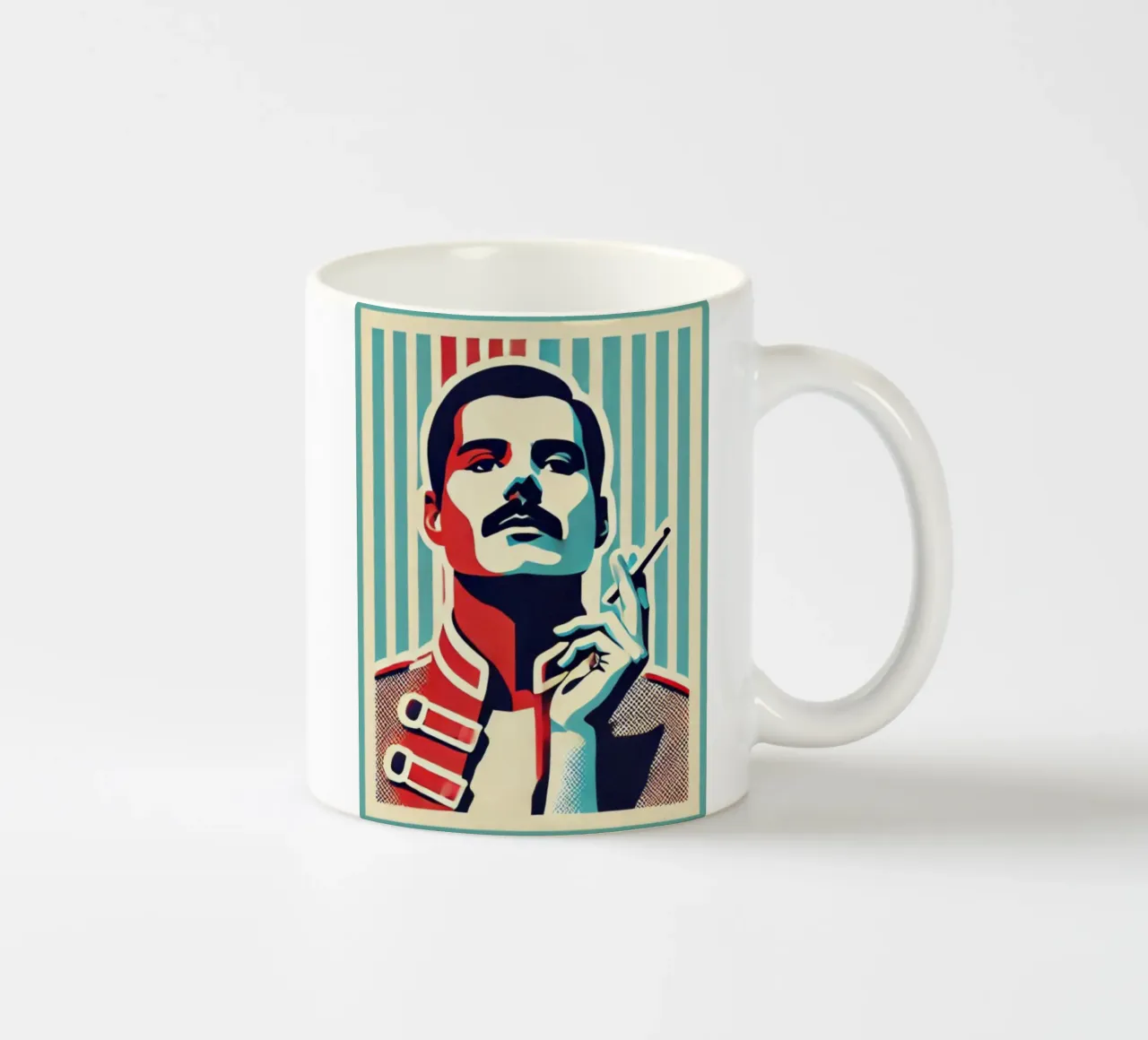 Freddie - Vintage poster print ceramic mug by posterprints-by-nomad
