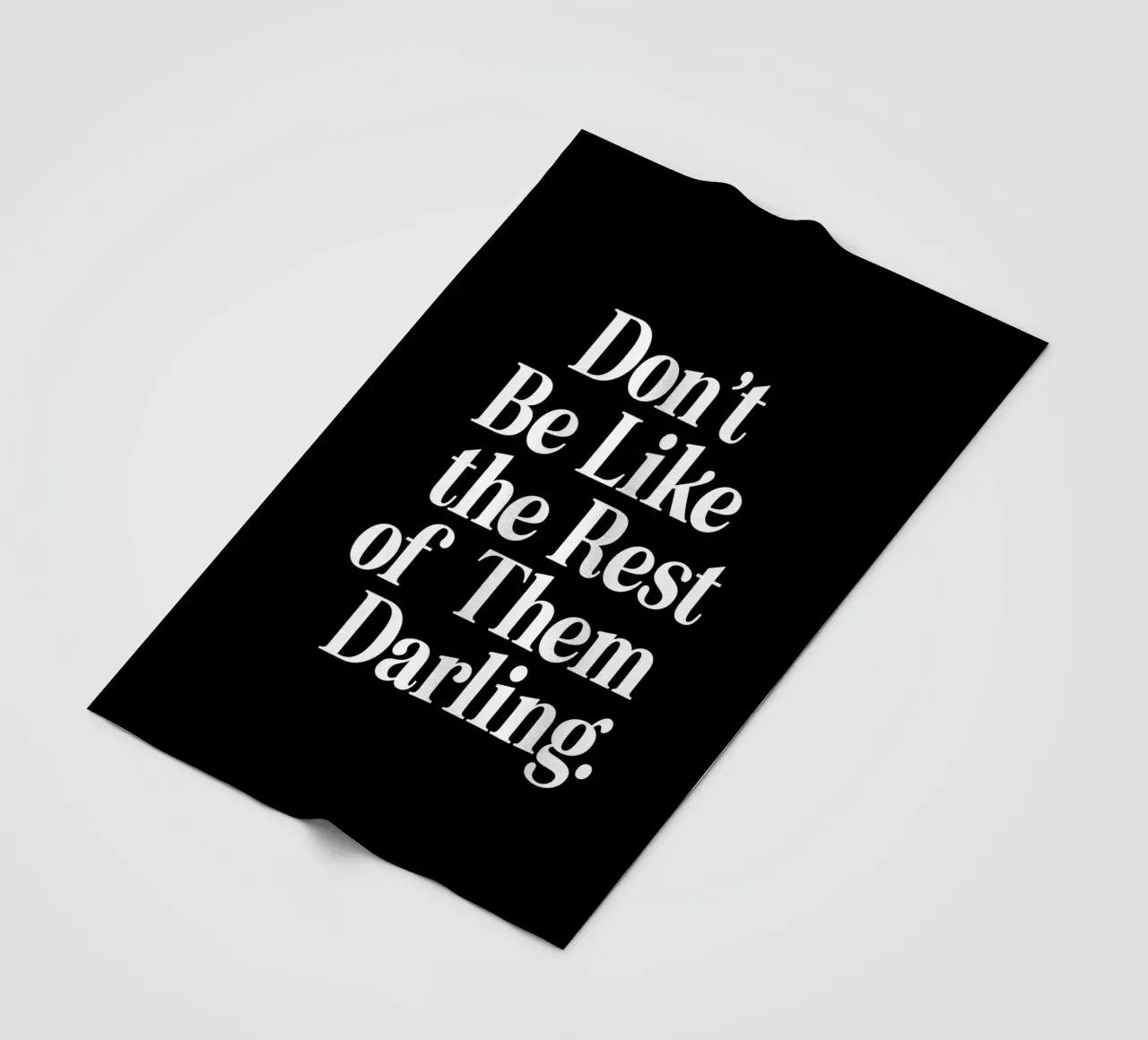 Don't Be Like the Rest of Them Darling Sassy Typography fleece blanket by THE MOTIVATED TYPE