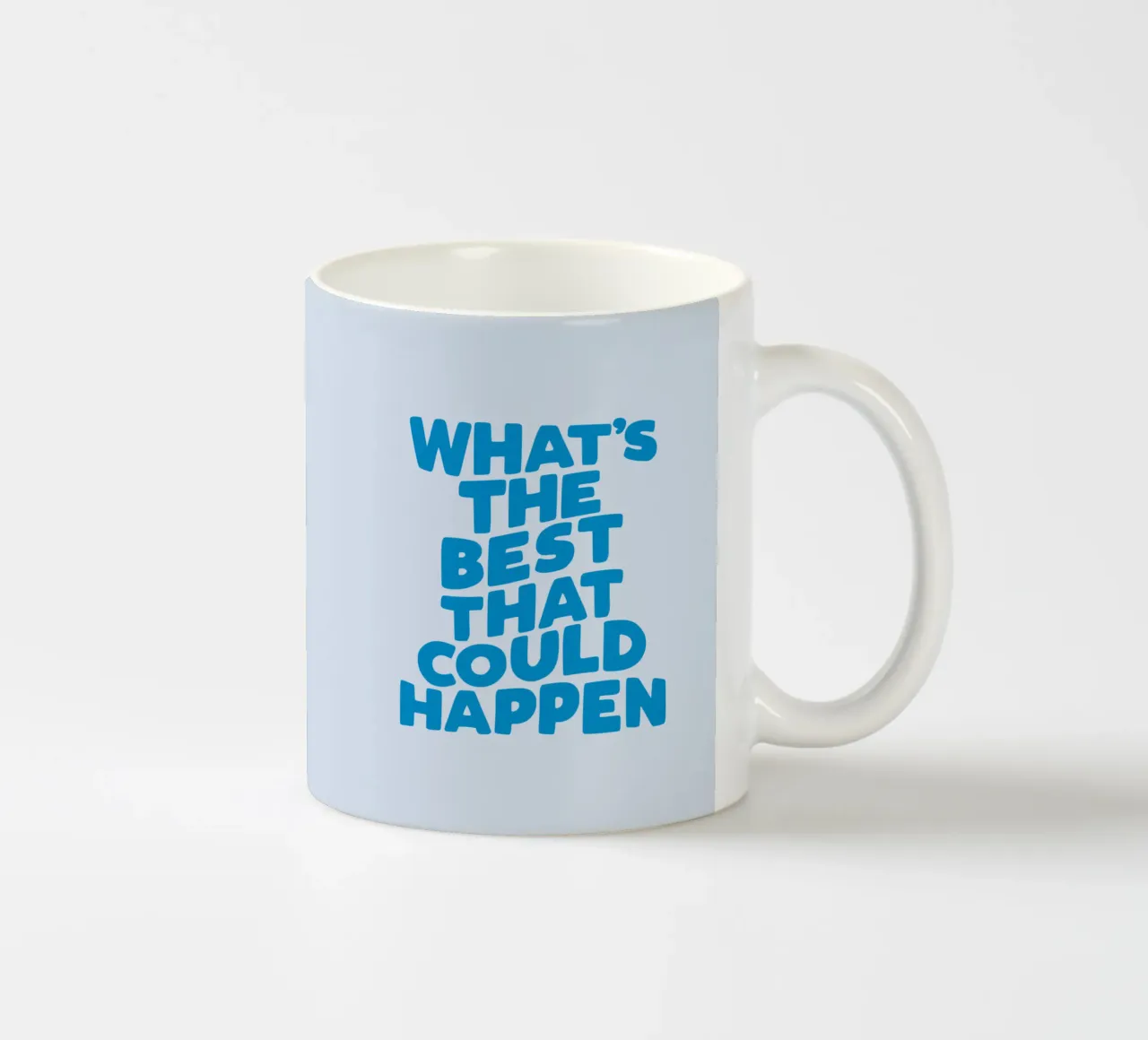 Het beste dat kon gebeuren Typografie Ontwerp keramische mok van THE MOTIVATED TYPE