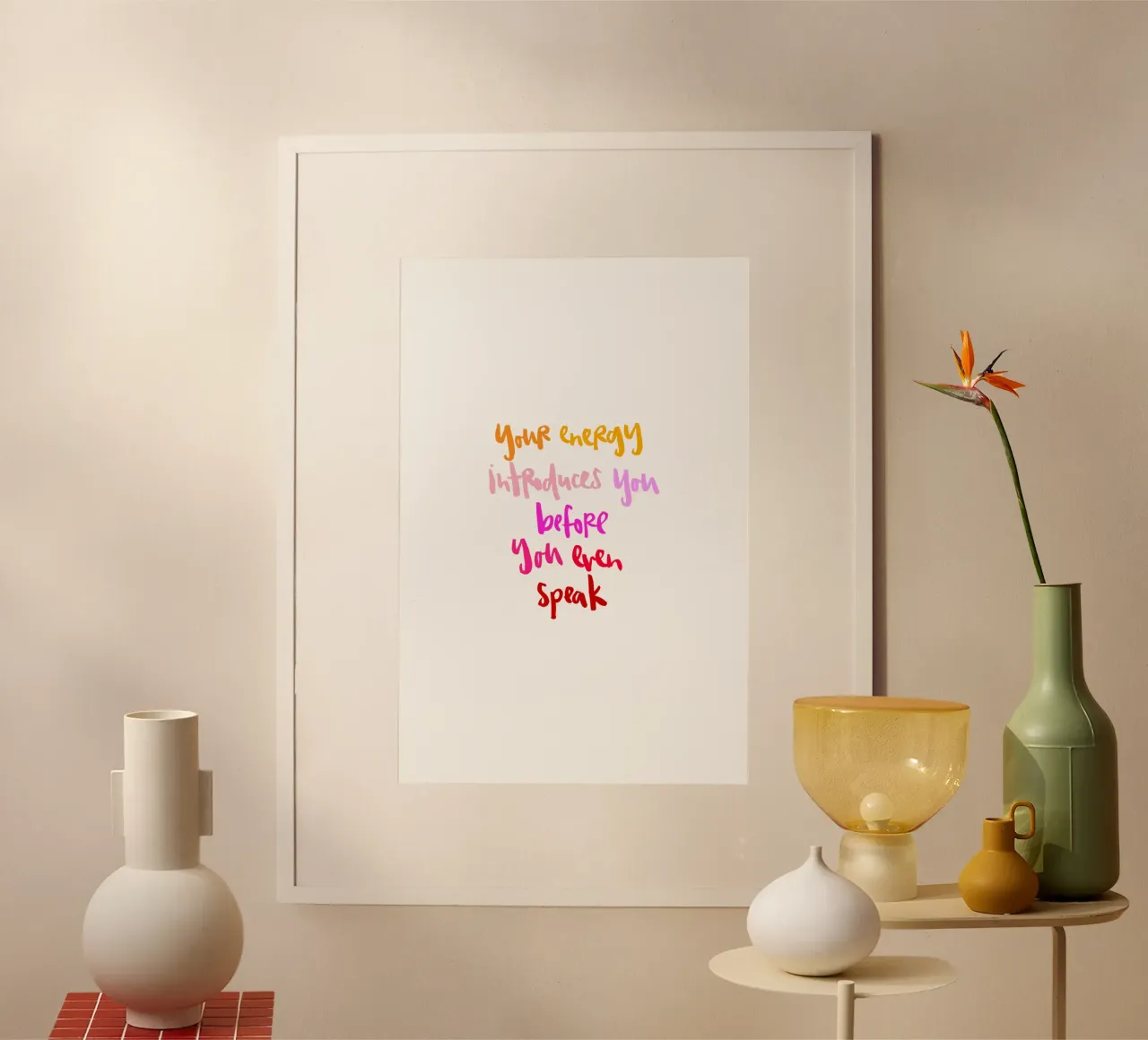 Energy poster with plastic frame by Brushmeetspaper