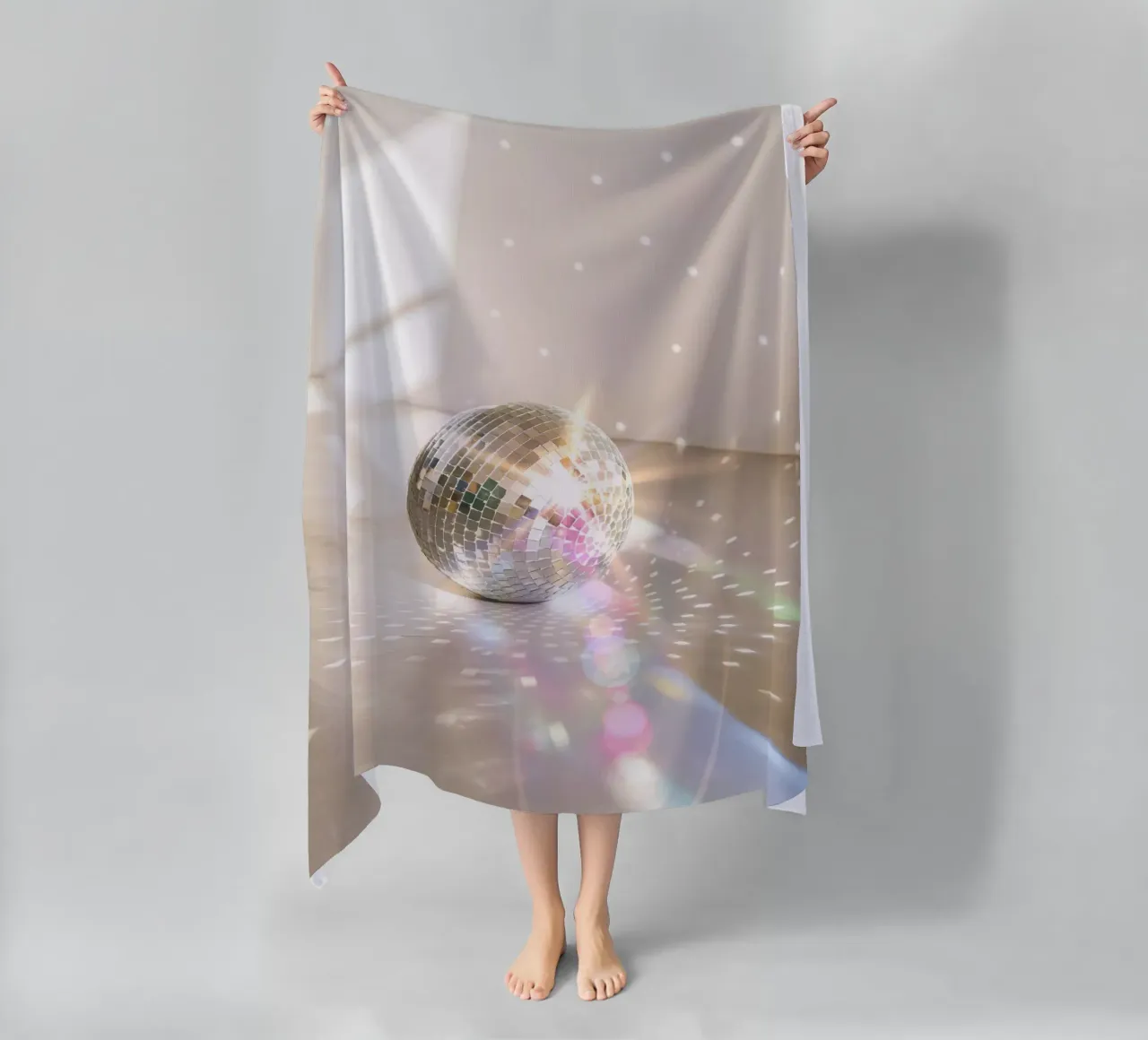 Glitz Glam Disco Ball beach towel by Dagmar Pels
