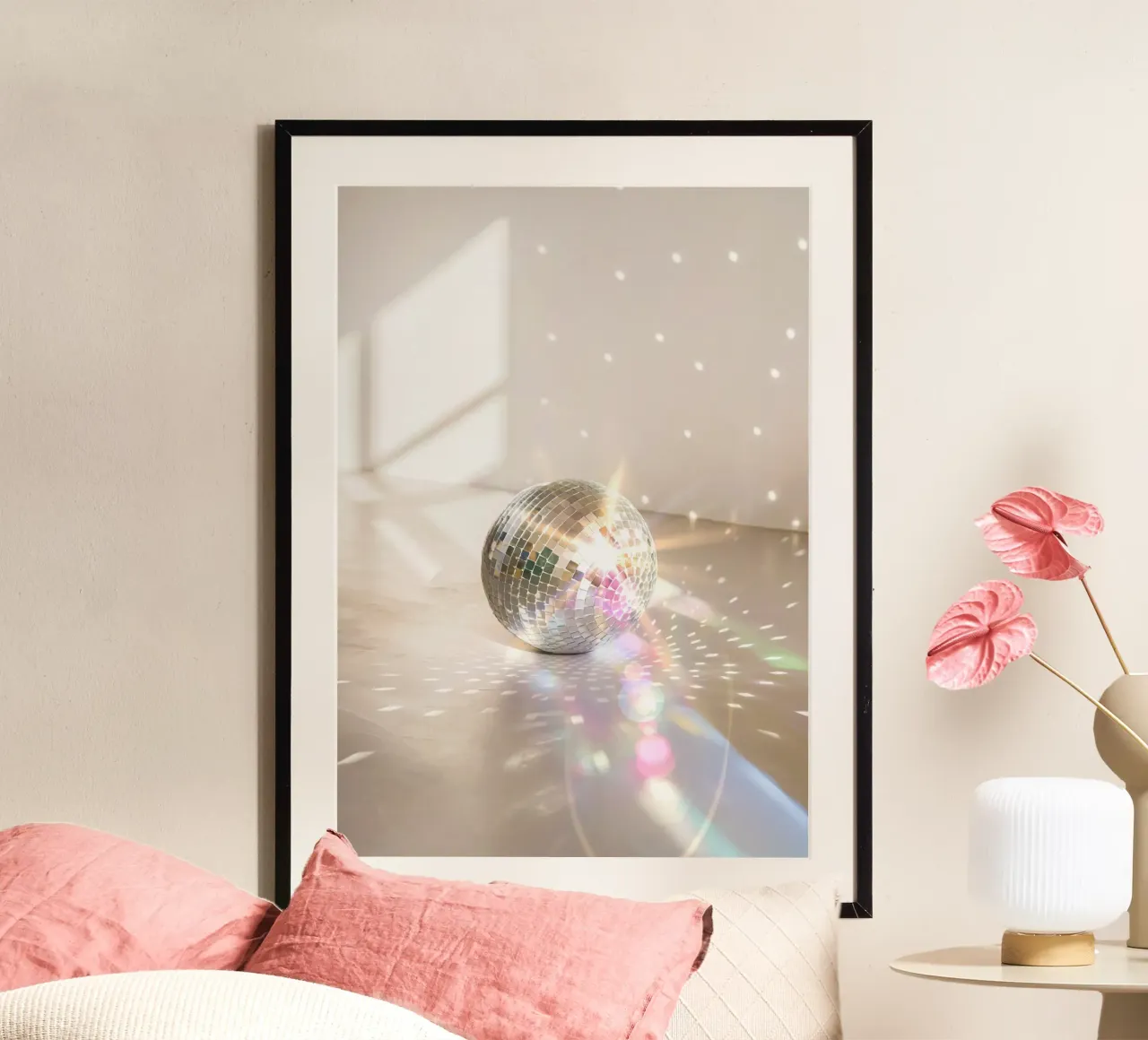 Ballo in discoteca Glitz Glam poster con telaio in plastica da Dagmar Pels
