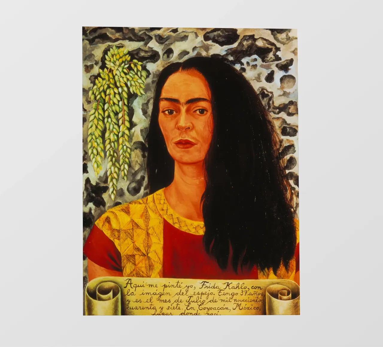 Frida Kahlo - Autoritratto con capelli aperti pellicola backlit da ARTOTHEK