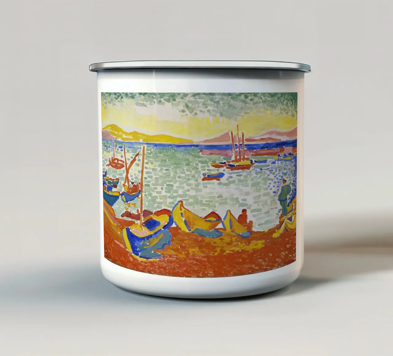 André Derain - Barche nel porto di Collioure tazza in smalto da ARTOTHEK